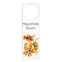 Sophisticated Hand Painted Flowers Bouquet Door Hanger