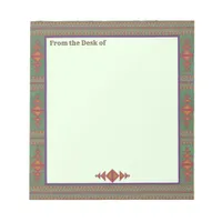 Southwest Sagebrush Green Geometric Design Notepad