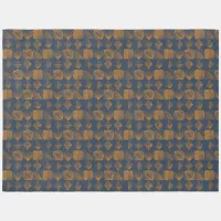 Bold Caribbean Tribal Mudcloth: Navy Blue, Gold Rug