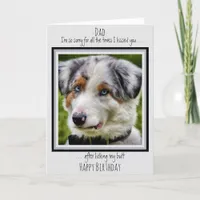 Funny Dog Dad Happy Birthday Cute Dog Photo Card