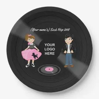 Corporate/Club/College/School Sock Hop Retro Party Paper Plates