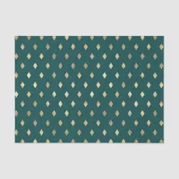 Teal and Gold Diamond Tissue Paper
