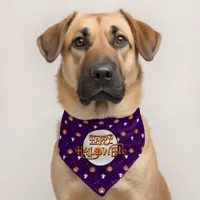 Halloween Pattern and Message Pet Bandana Collar