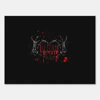 Blegh Breakdown Skeleton Heart Hands Emo Screamo Sign