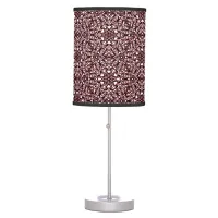 Red, Black, White Hearts Abstract Table Lamp