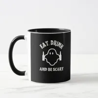 Eat Drink And Be Scary Halloween Party Funny Ghost Mug