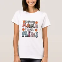 Retro Thankful Mama Thankful Mini - Fall T-Shirt