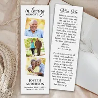 Modern Memorial Poem 3 Photo Funeral Bookmark