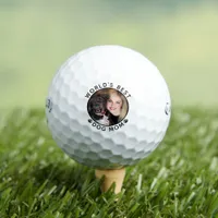 World's Best Dog Mom Paw Prints Pet Photo Golf Balls