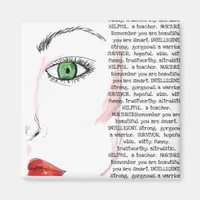 Remember you are Beautiful Womens Face Magnet