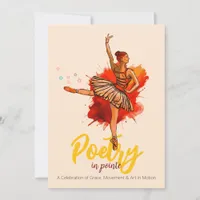 Poetry in Pointe | Ballet Recital Performance Invi Invitation