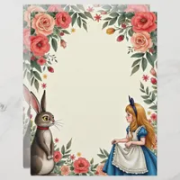 Alice Scrapbook Junk Journal Floral Paper