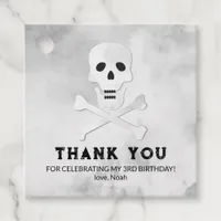 Skull and Crossbones Birthday Gift Tag