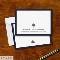 Elegant Tree Logo Business Note Card