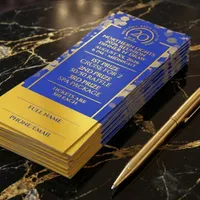 Blue & Gold School College Class Reunion Raffle Tickets