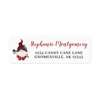 Cute Christmas Gnome Return Address Label