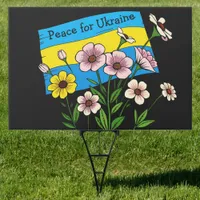 Peace for Ukraine | Ukrainian Flag Sign