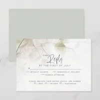 Wedding RSVP | Rustic Blush Pink Peach Blossoms  Card