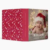 Baby's First Christmas Custom Name Photo Album 3 Ring Binder