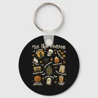 Tis Season Santa Hat Retro Vintage  Keychain