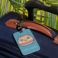 Kitty Cat Faced Luggage Tag