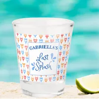 Fun "Last Splash" Theme Personalized Bachelorette Shot Glass