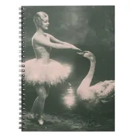  Ballerina and Swan Faux Vintage Photography Notebook