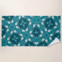 Blues Abstract Beach Towel
