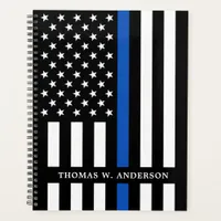 Police Officer Personalized Name Thin Blue Line Planner