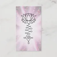 *~* Lotus Reiki Energy Healing Sparkle  Rays Business Card