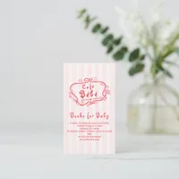 Café Bébé French Modern Gender Neutral Baby Shower Enclosure Card