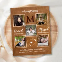 Celebration Life 5 Photo Memorial Thank You Cards