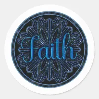 Virtue Faith Mandala Classic Round Sticker