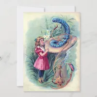 Alice and the Caterpillar Invitation