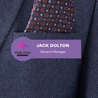 Custom Logo Employee Magnetic Or Safety Pin Name Tag