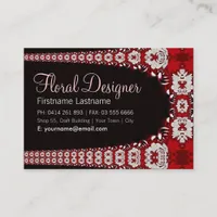 Florettes RedWhite big Business Card