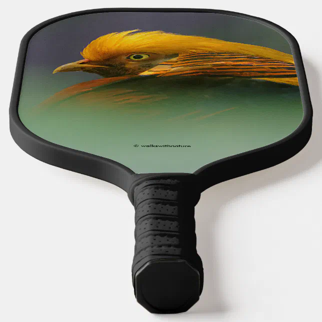 Emerging from the Green: Golden Pheasant Pickleball Paddle