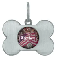 American Flag and Fireworks Pet ID Tag