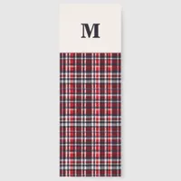 Personalized Red Tartan Classic Plaid Monogrammed Bookmarks