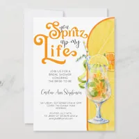 Cocktail Aperol Spritz Italian Style Bridal Shower Invitation