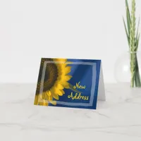 Sunflower on Blue Change of Address Announcement