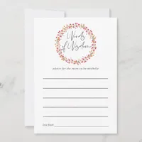 Aquarelle Wild Flower Baby Shower Mom Advice