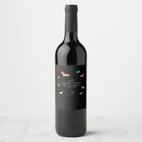 Hallowine Halloween Quote Eat Drink Be Scary Wine Label