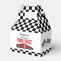 Two Fast Race Car Boy 2nd Birthday Party Favor Boxes