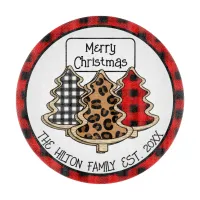 Personalized Buffalo Plaid Gingham Christmas Trees