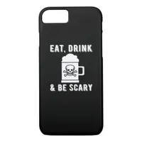 Eat Drink And Be Scary Halloween Beer Vintage Styl iPhone 8/7 Case