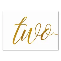 Table Numbers - Luxe Typography (Faux Gold Foil) 2