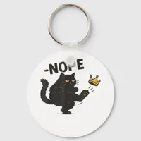 Cat No Kings In America  Keychain