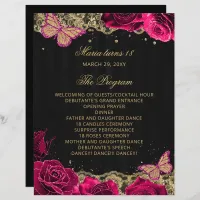 Pink Roses 18 Candles and Roses Ceremony Program