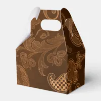 Halloween Royal Floral Damask Pattern Favor Boxes